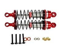 RC Modifications Models For Losi For Mini-B For Buggy 1:16 2 Pieces Metal Front Shock Absorber For Spring Damper Assembled Replacement Car Parts Upgrade(Red)