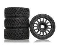 RC Modifications Models For Racing For KM WRC C3 For ARRMA 1/7 1/8 For Rally RC Car Tires On Road Tyres 17mm Hex Plastic Wheels Model Accessory(Black)