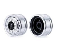 RC Modifications Models For Tamiya 1/14 Aluminum Alloy Front Rear Wheel Rim Hubs Truck Tractor Trailer Cargo Car Tires Upgrade Parts Model(F-06 2PCS)