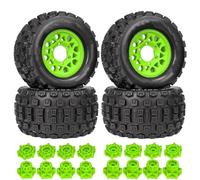RC Modifications Models For Traxxas For MAXX For ARRMA For Granite For Outcast For Tamiya 1/10 Tire Monster Stunt Truck 12mm And 14mm Hex 4pcs 128mm(Green)
