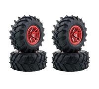 RC Modifications Models For Traxxas For Scx10 For Buggy 1/10 Tyre Wheel 120mm 125mm 130mm Monster Truck Tires Wheels RC Car Crawler 4PCS 12mm Hub(Red)
