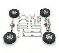 RC Modifications Models For WPL C64 C64-1 1/16 Metal Front And Rear Axle Chassis Link Rod Pull Mount Side Pedal Tire Set RC Car Upgrade Parts(WHITE)