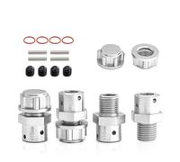 RC Modifications Parts For Arrma 6S 1/8 For Kraton For Typhon For Outcast 1/7 For Infraction For Limitless For Mojave For Felony 17mm Extended Wheel Hex Hub Adapter +10/13mm(Silver,Widen 10mm)