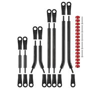 RC Modifications Parts For Axial For SCX24 For Gladiator For Dodge Power Wagon 1/24 RC Crawler Stainless Steel High Clearance 4 Links Set Upgrade Parts(Chassis Links Black)