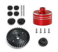RC Modifications Parts For Tamiya XV02 For TT02 For TT02B 1/10 RC Car Differential Teeth Shell Gear Bevel Gear Kit Upgrade Parts Modified Accessories(Red)