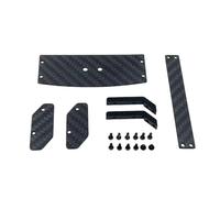 RC Modifications Spare Compatible With WLtoys 244016 For LOSI Micro-B 124 RC Car Upgrade Parts Replacement Accessories Carbon Fiber Pattern Tail Fin