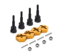 RC Modifications Spare For WLtoys A959 A969 A979 A959B A969-B 1/10 1/18 Wheel Conversion Set Axle 12Mm Hex Dive Hub Turn On Road RC Car Upgrade Parts(Black-yellow)