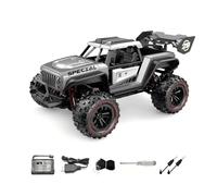 RC Monster Truck 1:14 Scale 4WD High Speed 30km/h Remote Control Car, Off-Road All Terrain Climbing Vehicle with 380 Motor and Full Proportional Control System, Electric Hobby Car Toy Gift