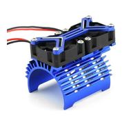 RC Motor Cooling Fan 15000 RPM for 1/8 1/7 Arrma Typhon 6S Kraton 6S Felony Mojave, Dual 30mm Cooling Fans 42mm Alum Motor Heatsink for 4274 4068 4268 Brushless MotorL8