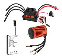 RC Motor & ESC Combo Set,1:10 F540 4370KV Brushless Motor and 60A ESC with Electric Speed Controller Program Card for 1/10 RC Off Road Car Trucks