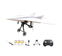 RC Paper Airplane DIY Kit, DIY Electric Remote Control Plane With Gyro Stabilizer & Duals Propellers, Lightweight Foldable Fixed Wing Flying Stem Toy For Boys Girls Backyard Park Beach