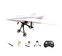 RC Paper Airplane DIY Kit with Gyro Stabilizer, Electric Remote Control Fixed Wing Aircraft with Dual Propellers,Foldable Lightweight Glider tool for Hobbyists and Beginner Flyers.