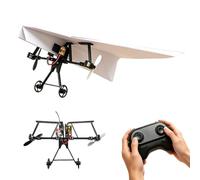 Rc Paper Airplane Kit, Remote Control Paper Airplane Kit with Gyro Stabilizer, DIY Electric RC Plane Power Module with Dual Propellers, Papers Aircraft Launcher Transmitter Component 1 Set