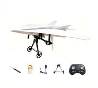 Rc Paper Airplane Kit with Gyro Stabilizer，DIY Electric Remote Control Paper Plane Dual Propellers Foldable Lightweight Glider Tool,Gifts for Hobbyists and Beginner Flyers