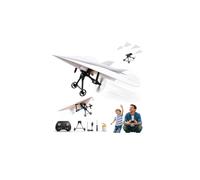 Rc Paper Airplane Kit with Gyro Stabilizer-DIY Model Airplanes Launcher Construction Set w/Dual Propellers,Electric Remote Control Plane,Foldable Lightweight Glider Tool for Hobbyists Beginner Flyers