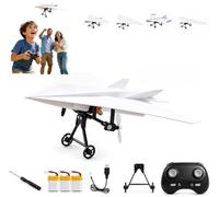 Rc Paper Airplane Motor Kit, DIY Model Airplanes Launcher Construction Set with Gyro Stabilizer, Electric Flying Motorized Module Easy to Fly Powered Small Flying Controller