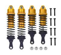 Rc Parts Accessories For Traxxas For Slash 4X4 For VXL 2WD For Rustler For Stampede For Hoss 1/10 4pcs Metal Front And Rear Shock Absorber RC Car Replacements(Yellow)
