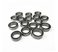 RC Parts Compatible With Arrma For Granite For Grom 1/18 RC Car Upgrade Parts Accessories 16pcs Rubber Sealed Ball Bearing Kit(Black)