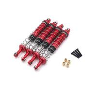 RC Parts Compatible With MN 999 1/10 RC Car Upgrade Modification Replacement Spare Accessories Parts Metal Hydraulic Shock Absorber(Red)