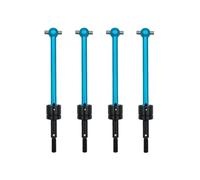 RC Parts Compatible With Tamiya DT03 For TT-02B Remote Control Car Upgrade Parts Accessories 4 Pcs Metal CVD Cardan Drive Shaft 64mm(Blue)