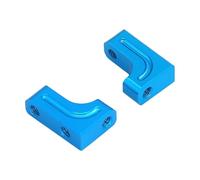RC Parts Compatible With Tamiya For TT-02 XV-01 TB-03 1/10 RC Car Upgrade Modification Parts 2Pcs Metal Servo Mount Fixed Bracket Stand(Blue)