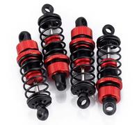 RC Parts Compatible With Tamiya For TT02 1/10 RC Drift Car Upgrade Parts 4Pcs 62mm Aluminium Alloy Oil Shock Absorbers Damper Set(Red)