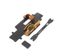 RC Parts Compatible With WLtoys 1/28 284131 K969 K979 K989 K999 P929 P939 RC Car Parts Metal Motor Mount Carbon Fiber Pattern Floor(Yellow)