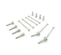 RC Parts Compatible With Wltoys 144001 124019 124018 RC Car Upgrades Parts Accessories Metal CVD Drive Shaft Wheel Axle Differential Cup(Silver)