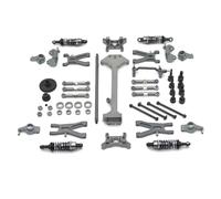 RC Parts Compatible With WLtoys A949 A959 A969 A979 1/18 RC Car Modification Accessories Metal Parts Kit Drive Shaft Shock Absorber Link Rod(Grey)