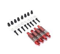 RC Parts Compatible With WLtoys K979 K989 K999 1/28 RC Car Upgrade Modification Replacement Accessories Parts Metal Shock Absorber(Red)