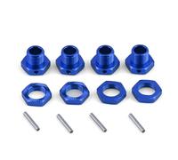 Rc Parts For Arrma For Infraction For Limitless For Felony 6S For Typhon 1/7 1/8 Metal 17mm Wheel Hex Hub Adapter With Nut Upgrade Parts Accessories(Blue)