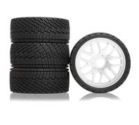RC Parts For ARRMA For Losi For Kyosho For Tamiya For HPI WR8 For HSP 1/8 1/7 On Road Tires Plastic Wheels 17mm Hex Tyres Drift Car RC(WHITE)