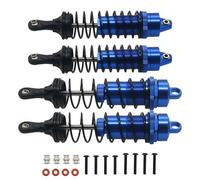 RC Parts For Arrma For Mega550 For Senton For Granite Big For Rock For Typhon 3s 1/10 4 Pcs Set Full Alloy Front Rear Damper Shock Absorber Accessories Parts(Navy blue)