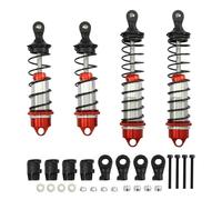 RC Parts For Arrma For Mojave EXB For Outcast For Notorious For Typhon For Talion 1/7 1/8 Car 4 Set Front Rear Shock Absorber Damper Hopup Upgrade Parts(Red)