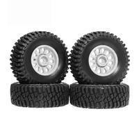 RC Parts For ARRMA For Mojave For GROM For Tamiya For Kyosho For HPI 1/16 1/18 4Pcs 12mm Hex Pre-Glued Tires And Wheels RC Truck Parts(Silver)