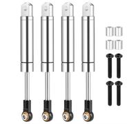 RC Parts For AXIAL For SCX10 1/10 Scale RC Crawler Car Model Upgrade Parts 4Pcs Aluminum Alloy Suspension Shocks Absorber Accessory(Silver)