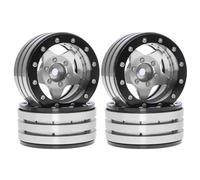 Rc Parts For Axial For SCX10 For TRX4 For RGT For Redcat Tornado Hole Rims Off-Road Crawler Alloy 1.9 Metal Beadlock Wheels RC Upgrade(Gray)