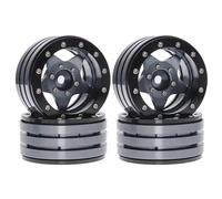Rc Parts For Axial For SCX10 For TRX4 For RGT For Redcat Tornado Hole Rims Off-Road Crawler Alloy 1.9 Metal Beadlock Wheels RC Upgrade(Silver)