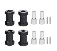 RC Parts For Axial Scx10 D90 For Tamiya For MST 1/10 rc cars Crawler 4Pcs Thickness 15mm/20mm/25mm/ Extension Parts 12mm Hex Wheel Hubs(Black,20mm)
