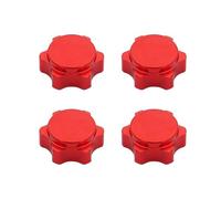 RC Parts For Buggy Truck For Hop-Up For HSP For Axial For HPI 1/8 RC For Hobby Car 17mm Aluminum Wheel Hub Hex Nut Fine Anti-Dust Cover(Red)