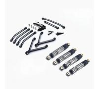 RC Parts For FMS For FCX24 1/24 RC Car Aluminum High Performance Suspension Upgraded Metal Linkage Oil Shock Absorber Set Adjustable Dampers(Black)