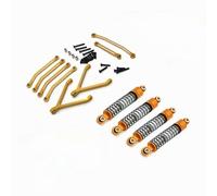 RC Parts For FMS For FCX24 1/24 RC Car Aluminum High Performance Suspension Upgraded Metal Linkage Oil Shock Absorber Set Adjustable Dampers(Yellow)