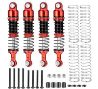 RC Parts For Redcat For Ascent 1/18 4Pcs 53MM Aluminum Shock Absorber Oil Damper RC Crawler Upgraded Parts Repair Accessories Replacement(Style B-Red)
