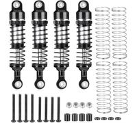 RC Parts For Redcat For Ascent 1/18 4Pcs 53MM Aluminum Shock Absorber Oil Damper RC Crawler Upgraded Parts Repair Accessories Replacement(Style B-Black)