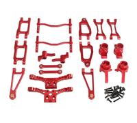 Rc Parts For SCY 1/18 18101 18102 RC Car Upgrade Parts Metal For Swing Arm Steering Cup Group Shock Absorber Tower Kit(Red)