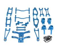 Rc Parts For SCY 1/18 18101 18102 RC Car Upgrade Parts Metal For Swing Arm Steering Cup Group Shock Absorber Tower Kit(Blue)