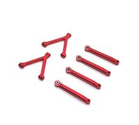 Rc Parts For SG-2801 For Mini D90 1/28 Metal Fixed Tie Rods Linkage Kit Alloy Version RC Car Upgrade Modified Parts Accessories Replacement(Red)
