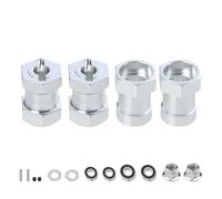 RC Parts For Tamiya For Monster Beetle For Lunch Box CW-01 CW01 Midnight PumpkinWR02 Metal 12mm Wheel Hex Hub Adapter Upgrade Accessory(Silver)
