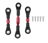 RC Parts For Tamiya For TT-01 1/10 rc cars Upgrade Parts Accessories 3Pcs Metal Steering Rod Link Rod Tie Rod(Red)
