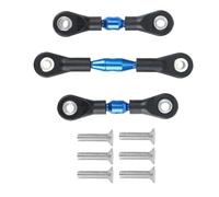 RC Parts For Tamiya For TT-01 1/10 rc cars Upgrade Parts Accessories 3Pcs Metal Steering Rod Link Rod Tie Rod(Blue)